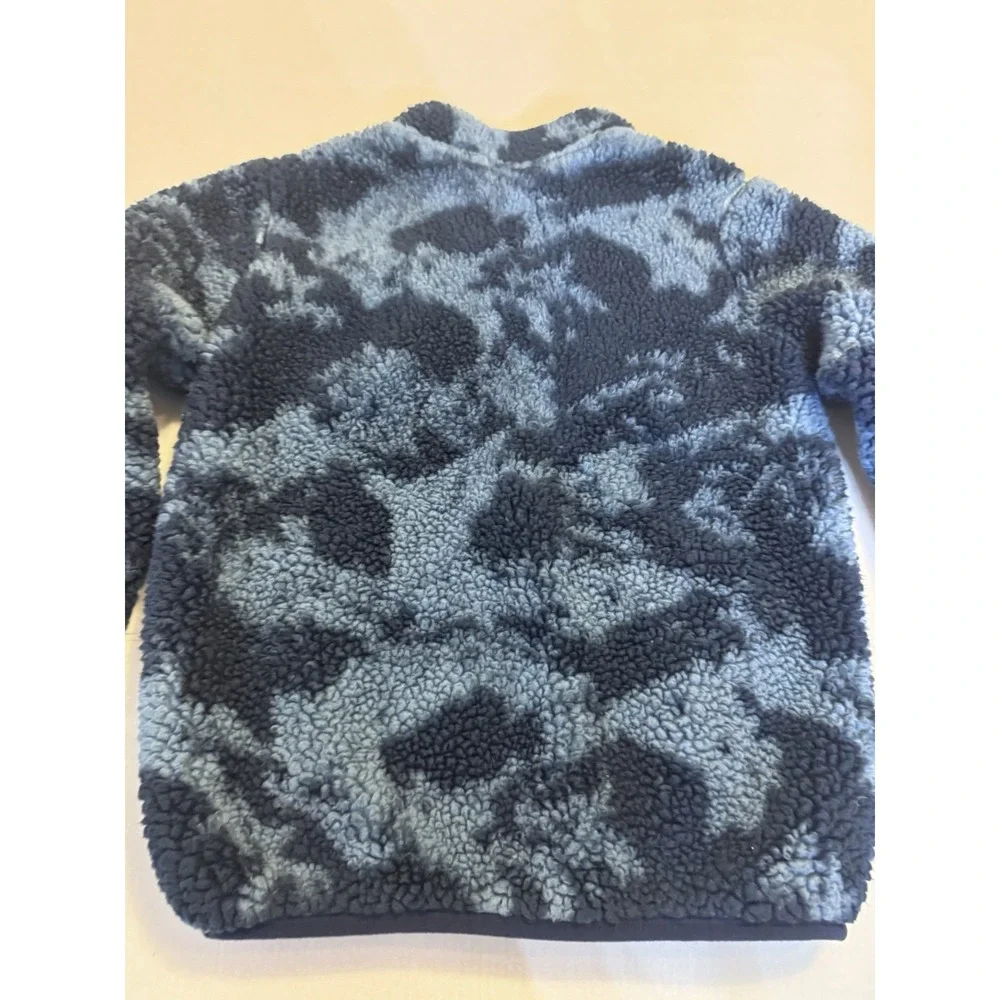 Hurley Boys Sherpa Quarter Zip Pullover blue camo Size Small‎ 6-7